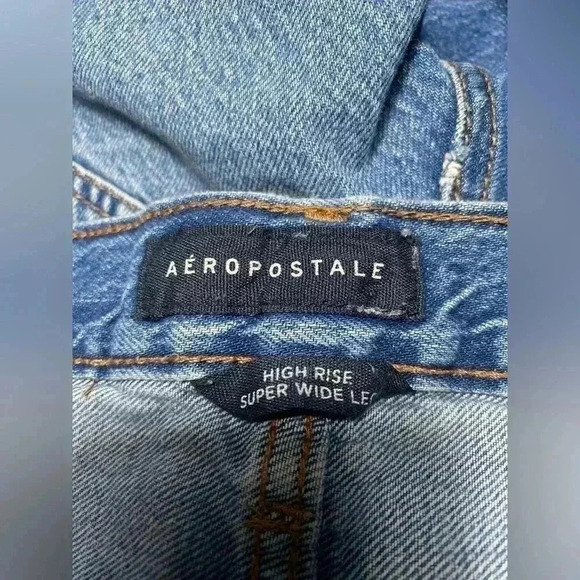 Aeropostale high rise super wide leg 8 REG - Picture 9 of 10